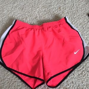 Girls neon pink nike running shorts!